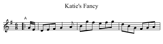 Katie's Fancy - staff notation