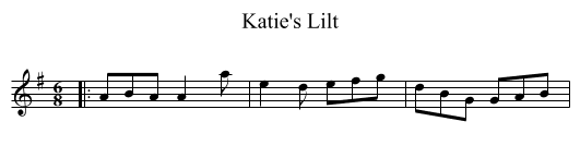 Katie's Lilt - staff notation