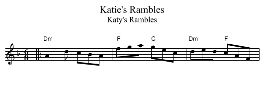 Katie's Rambles - staff notation