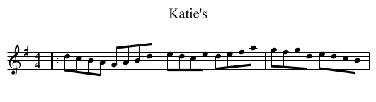 Katie's - staff notation
