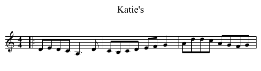 Katie's - staff notation