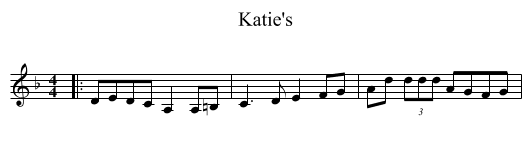 Katie's - staff notation
