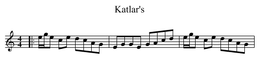 Katlar's - staff notation