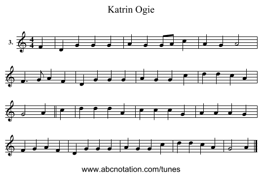 Katrin Ogie - staff notation