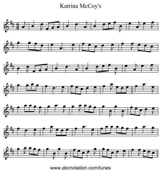 Katrina McCoy's - staff notation