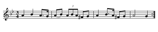 Kattugglans polska - staff notation