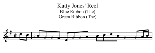Katty Jones' Reel - staff notation