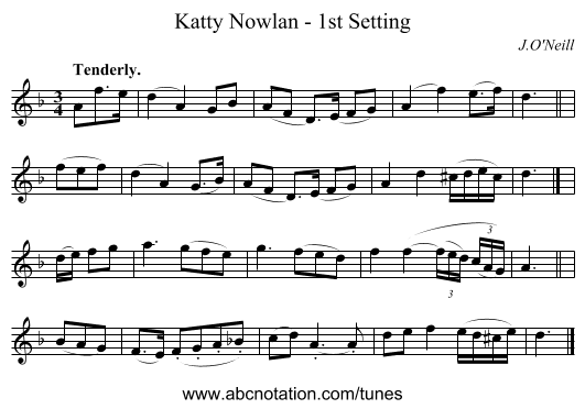 Katty Nowlan - 1st Setting - staff notation