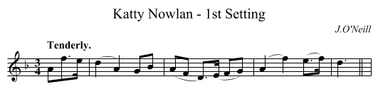 Katty Nowlan - 1st Setting - staff notation