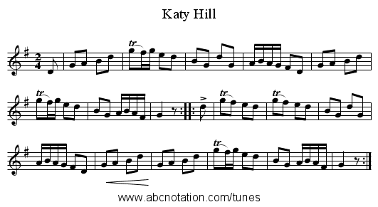 Katy Hill - staff notation