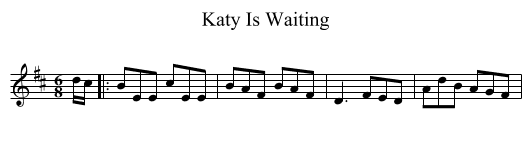 Katy Is Waiting - staff notation