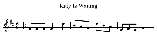Katy Is Waiting - staff notation