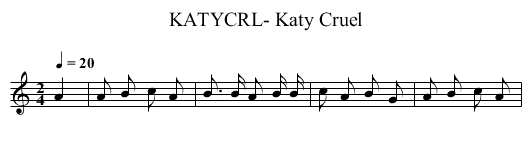 KATYCRL- Katy Cruel - staff notation