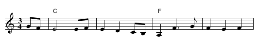 Katydid Waltz - staff notation