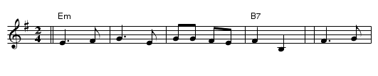 Katyusha - staff notation
