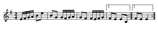 Kautisten Polkka - staff notation