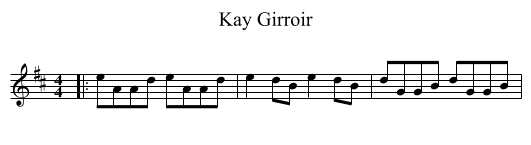 Kay Girroir - staff notation