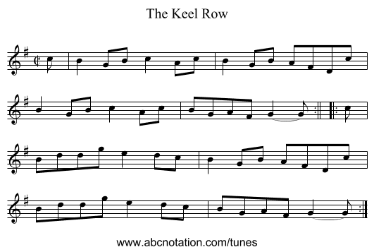 Keel Row, The - staff notation
