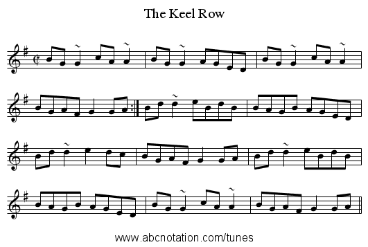 Keel Row, The - staff notation