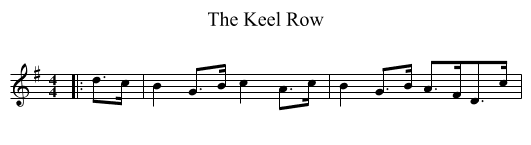 Keel Row, The  - staff notation