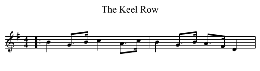 Keel Row, The  - staff notation