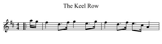 Keel Row, The  - staff notation