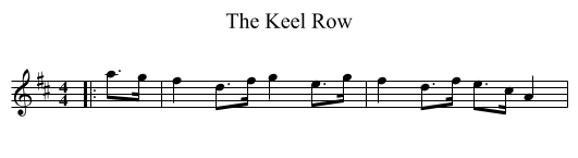 Keel Row, The  - staff notation