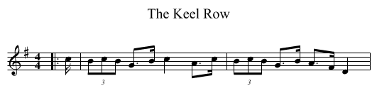 Keel Row, The  - staff notation