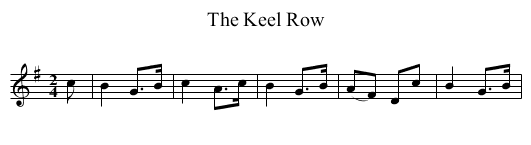 Keel Row, The - staff notation