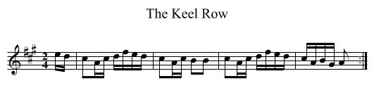 Keel Row, The - staff notation