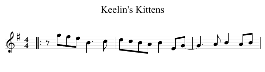 Keelin's Kittens - staff notation