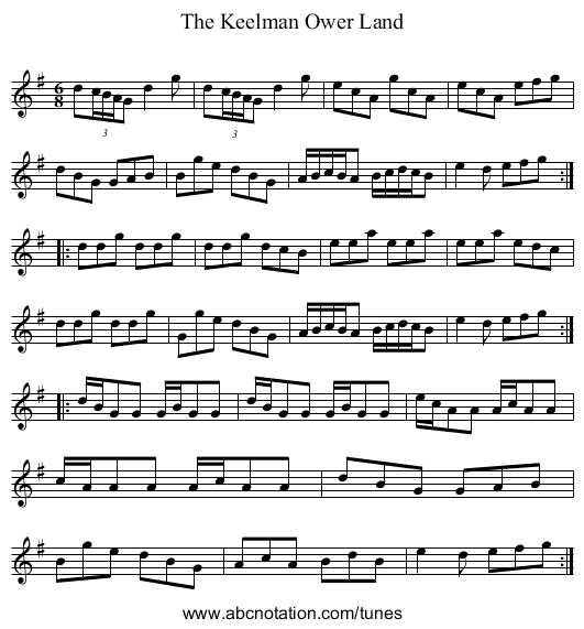 Keelman Ower Land, The - staff notation