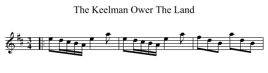 Keelman Ower The Land, The  - staff notation