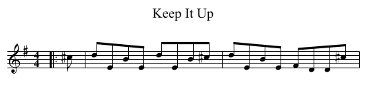 Keep It Up - staff notation