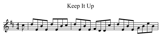Keep It Up - staff notation