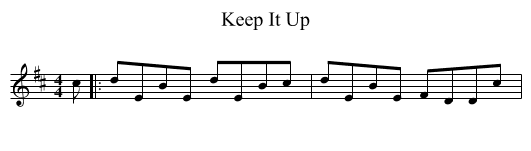 Keep It Up - staff notation