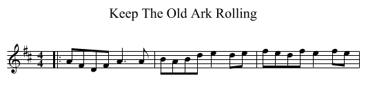Keep The Old Ark Rolling - staff notation