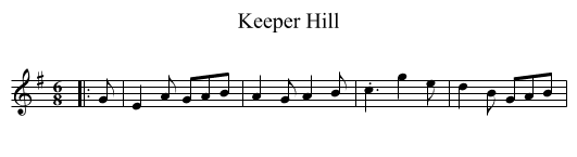 Keeper Hill - staff notation