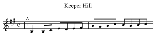 Keeper Hill - staff notation