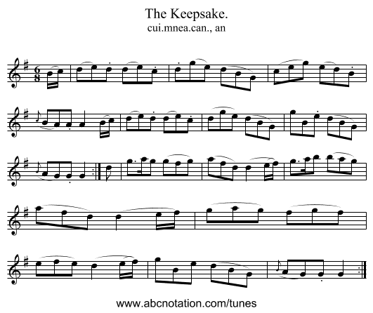 Keepsake., The - staff notation