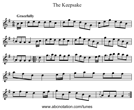 Keepsake, The - staff notation