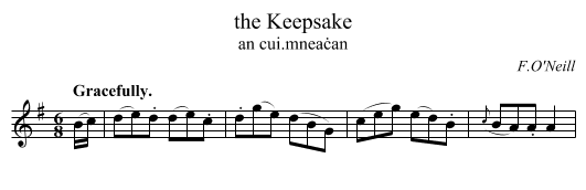 Keepsake, the  - staff notation