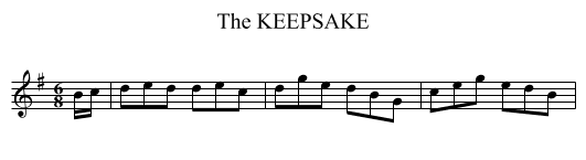 KEEPSAKE, The - staff notation