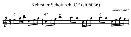 Kehrsiter Schottisch  CF (st06036) - staff notation