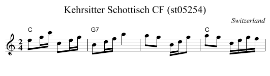 Kehrsitter Schottisch CF (st05254) - staff notation