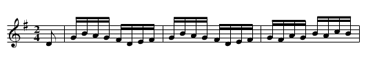 KEITH'S HORNPIPE - staff notation