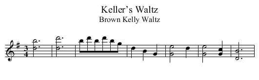 Keller’s Waltz - staff notation