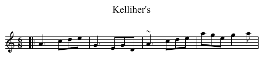Kelliher's - staff notation