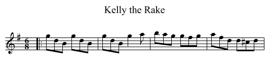 Kelly the Rake - staff notation