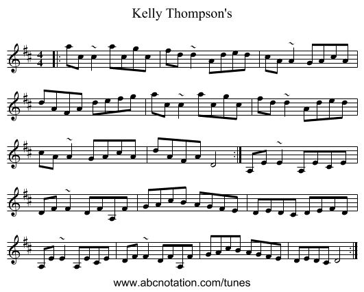 Kelly Thompson's - staff notation